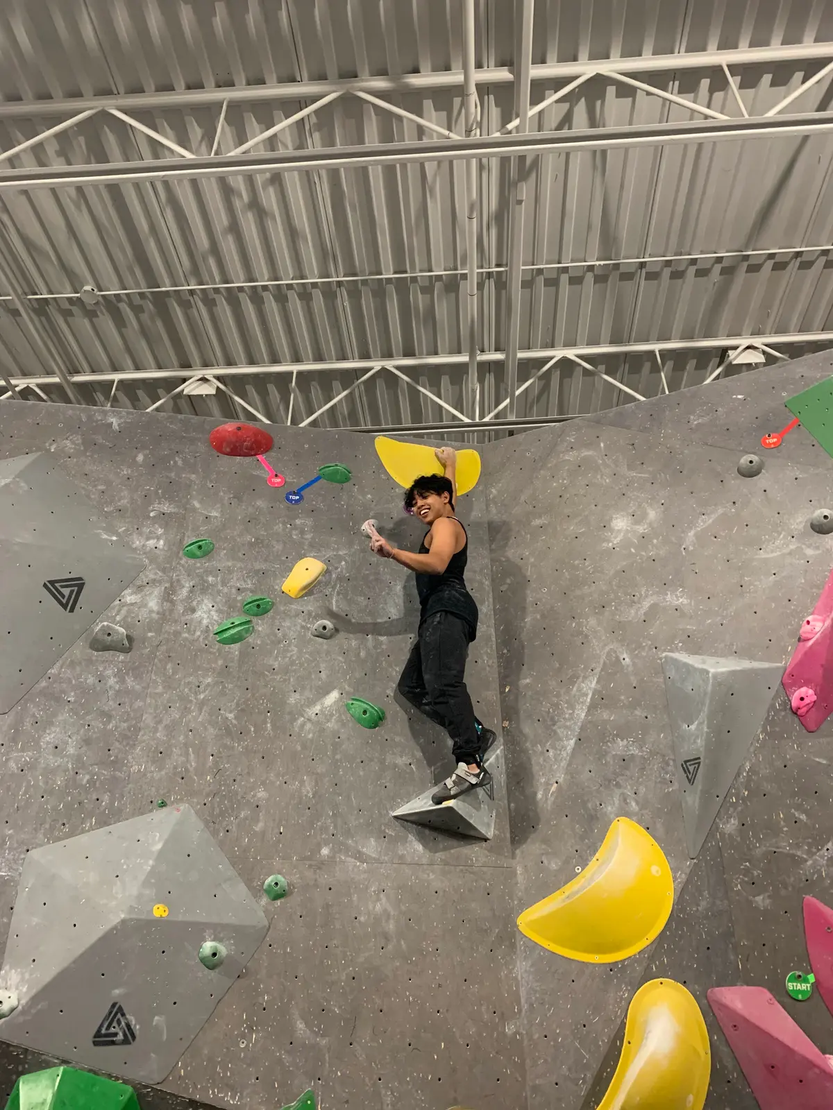 Rock climbing.
