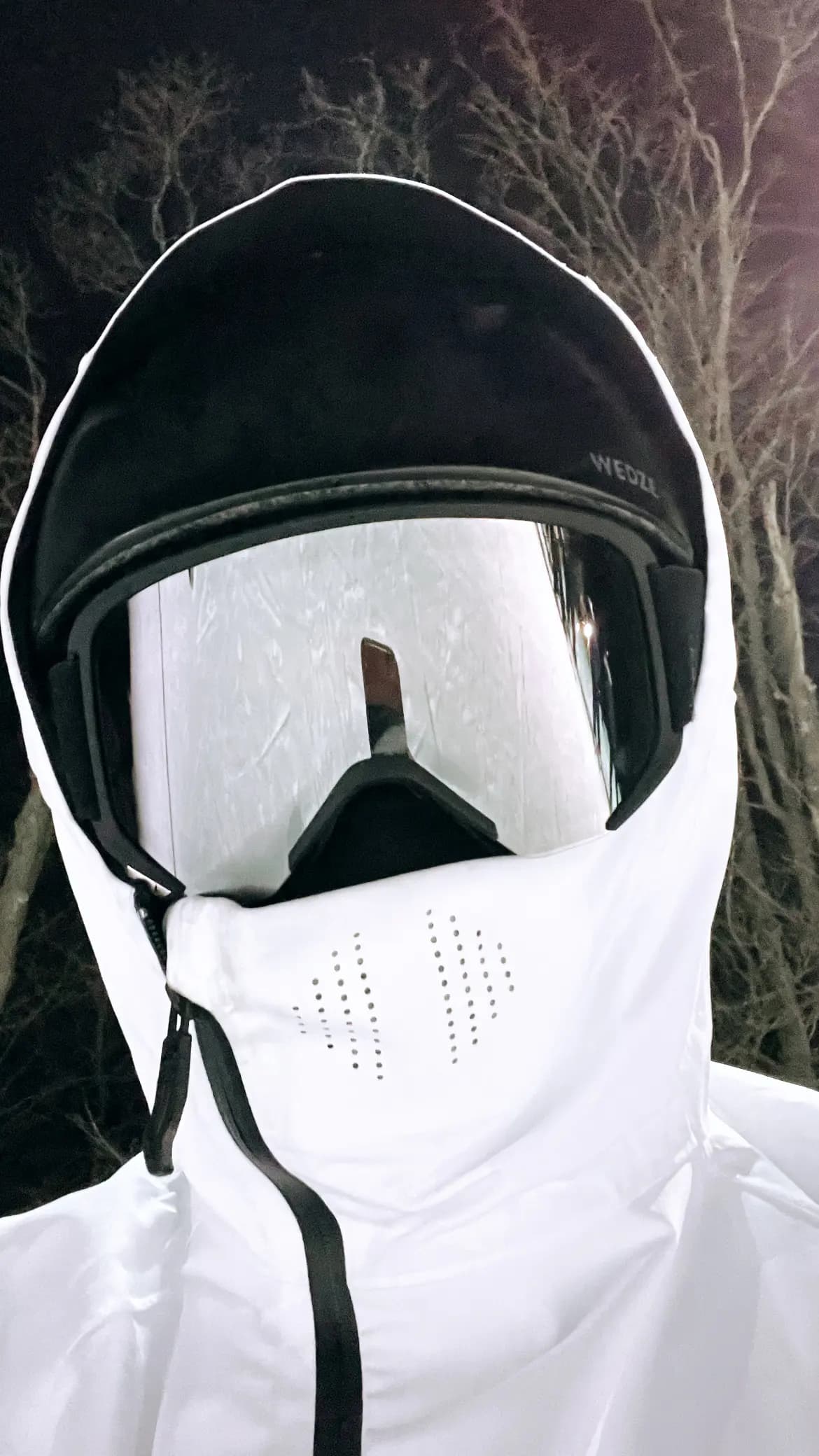 Snowboarding.